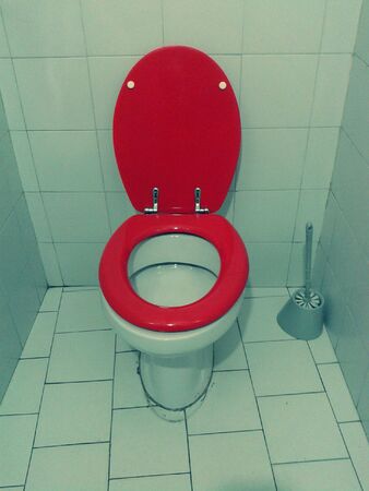 Red in bathroomの素材
