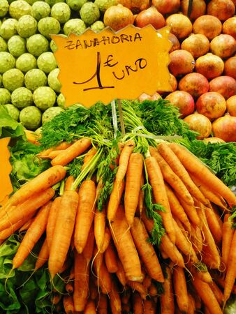 Carrot at Barcelona market placeの素材