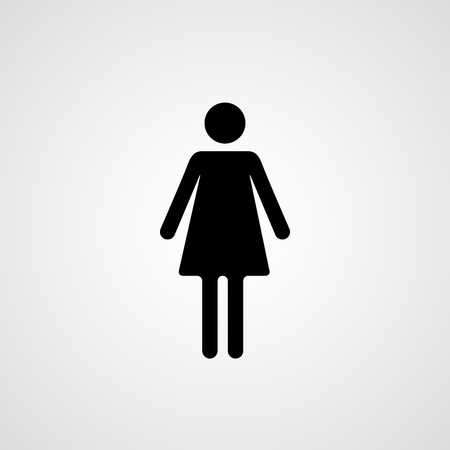 Woman WC icon symbol signのイラスト素材