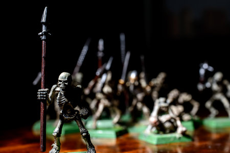 rol playing game miniature of table top game hammer of war and strategy game of an undead army of...