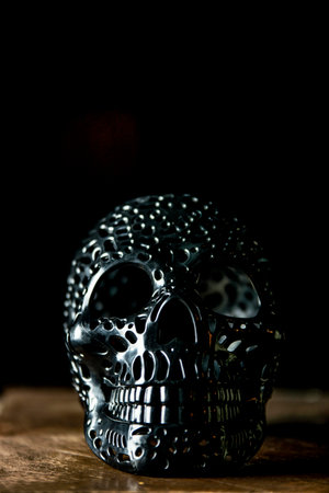 skull and crossbones gabinet bones and death for halloweenの写真素材