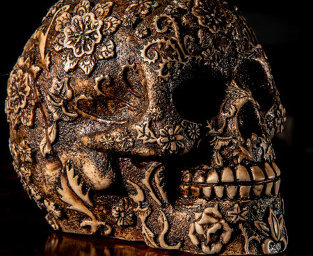 calaca mexican skull for dia de los muertos or halloweenの写真素材