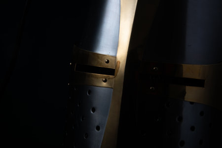 templar knight renaissance fair armor in metal textures and shape role playing game RPG epic...