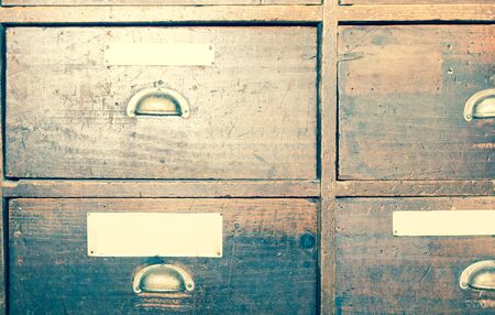 shabby Facades of wooden drawers retroの写真素材