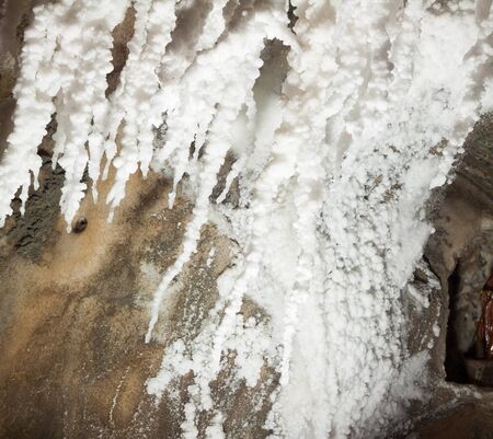 Inside view of corridor at abandoned salt mineの写真素材