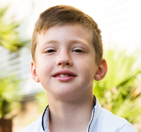 Portrait of an English boyの写真素材