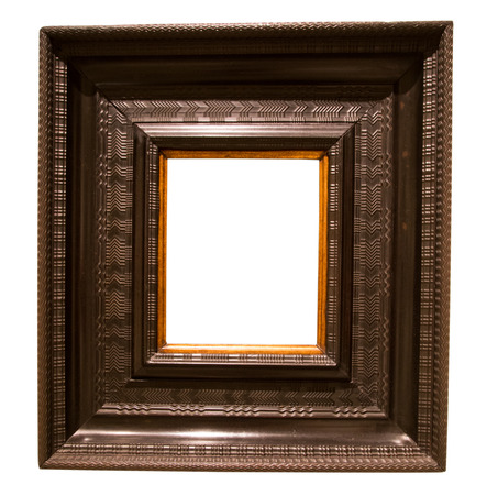 rectangular black frame for photo on isolated backgroundの写真素材