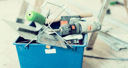 common set of construction tools for repairing the premises