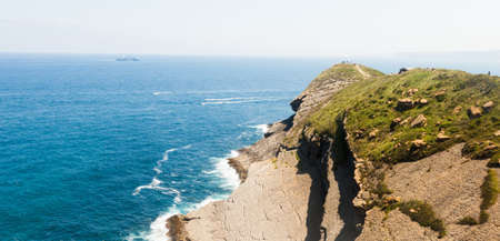 Santander, SPAIN - July 21, 2019: sea view from Faro de Cabo Mayor. Cantabriaのeditorial素材