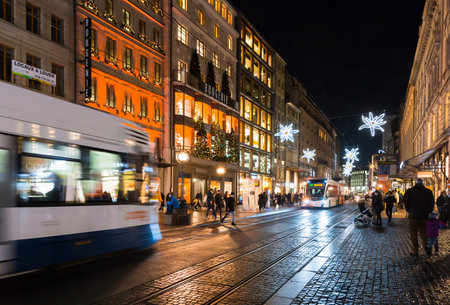 Geneve. Switzerland. Streets of the old cityのeditorial素材