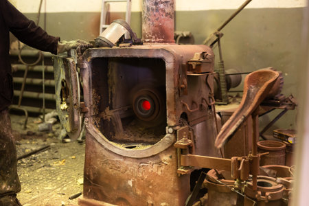 Foundry - casting non-ferrous metals in centrifugal metallurgical furnace