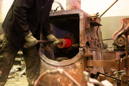 Foundry - casting non-ferrous metals in centrifugal metallurgical furnace