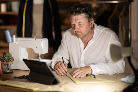 Man carries out tailor training