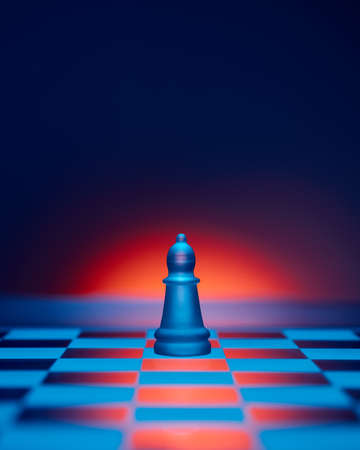 Chess game pieces. The bishop on the chessboard.の写真素材