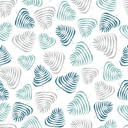 Seamless vector repeat pattern of hand-drawn motifs in a simple color paletteのイラスト素材