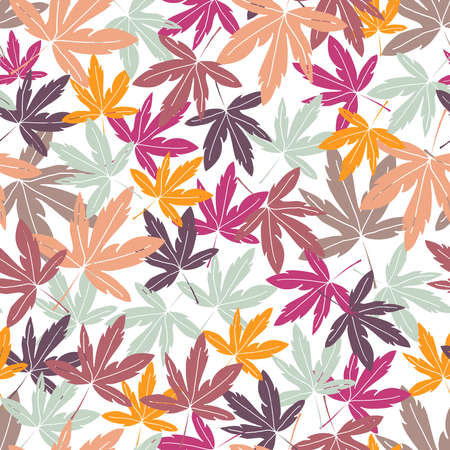 Seamless vector pattern repeat of hand-drawn autumn motifsのイラスト素材