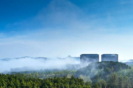 Building in the mistのeditorial素材