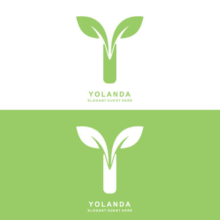 Illustration Vector Graphic of Letter Y Nature Logo Design. Perfect for Nature Company Product.のイラスト素材