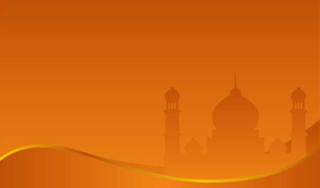 Islamic background with mosque design vectorのイラスト素材