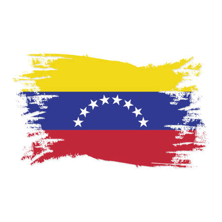 Venezuela Flag With Watercolor Brush style design vector Illustrationのイラスト素材