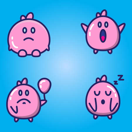 cute character graphic vector illustration, great for kid etc.のイラスト素材