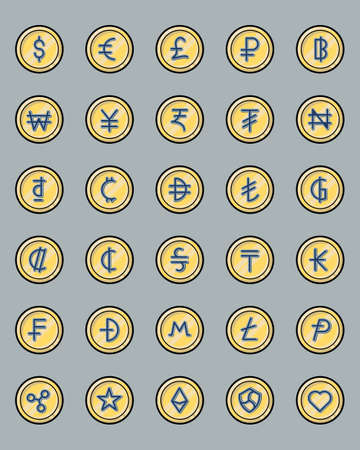 coin currency good for your projectのイラスト素材