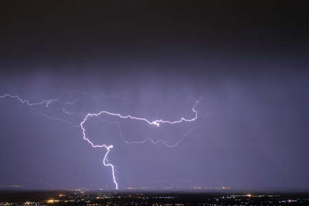 lightning in the cloudsの写真素材