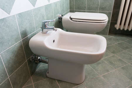 Bidet in the bathroomの写真素材