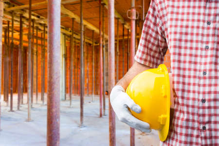 A construction worker or foreman at a construction site