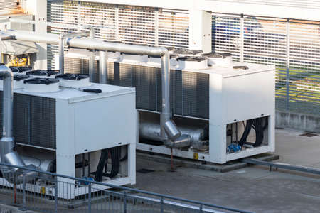 refrigerating unit for realization chilled water in an industryの写真素材