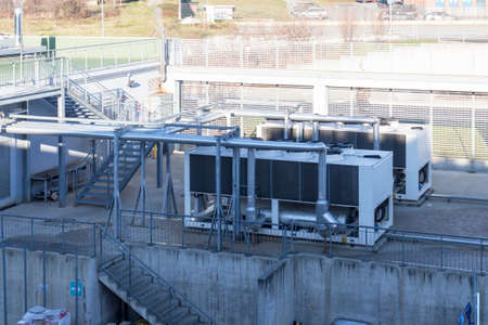 refrigerating unit for realization chilled water in an industry