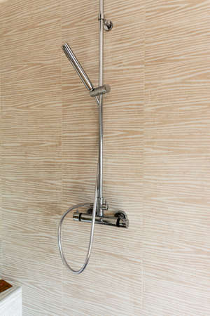 Mixer tap shower with adjustable wandの写真素材