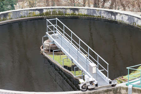 Top view of Water treatment plantの写真素材