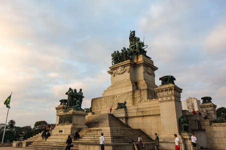 Sao Paulo, Brazil: Independence park monument, Ipiranga districtのeditorial素材