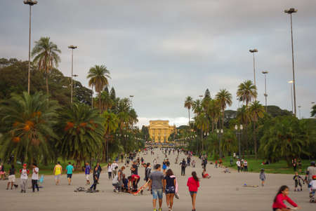 Sao Paulo, Brazil: citizens having fun on Independence park area, Ipiranga districtのeditorial素材