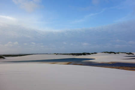 Lencois Maranhenses national park, Brazil. Dunes and lagoons, paradise tourist destinationの写真素材
