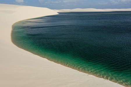 Lencois Maranhenses national park, Brazil. Dunes and lagoons, paradise tourist destinationの写真素材