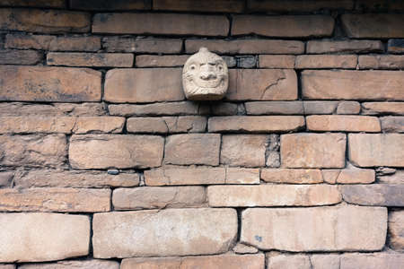 Chavin archaeological site, Peru. Pre-inca ruins of historical cultureの写真素材
