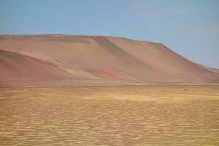 colorful dunes in Paracas National Reserve. Arid touristic zone in the coast of Ica, Peruの写真素材