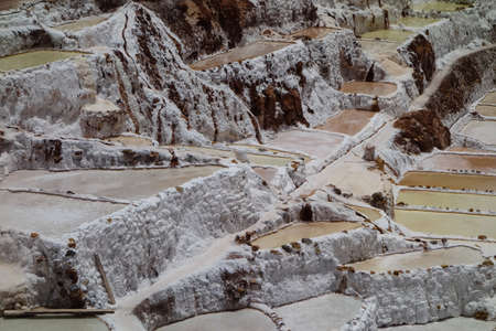 Salines of Maras, Peru. Salt extraction through evaporationの写真素材