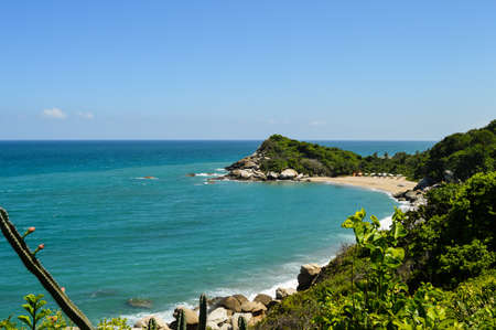 Paradise beach at Tayrona National Park, Colombia caribbeanの写真素材