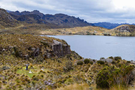 Cajas National Park, Cuenca, Ecuador. nature landscape on Andes mountainsの写真素材