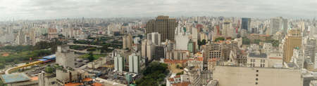 Sao Paulo cityscape, panoramic aerial view. Skyscrapers of big metropolis. high quality photoの写真素材