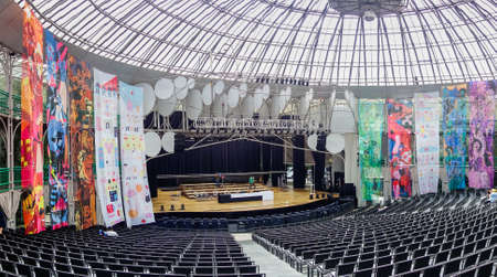 The wire opera house, or Opera de Arame, in Curitiba, Brazil. inside view.