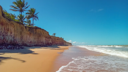 Gold Coast. beach in the south of the state of Bahia, Brazil.の写真素材