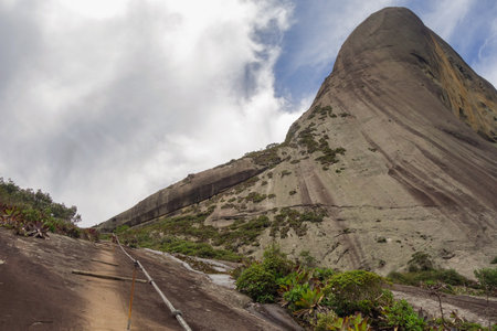 huge Pedra Azul rock formation, in Domingos Martins, Espirito Santo state, Brazil.の写真素材
