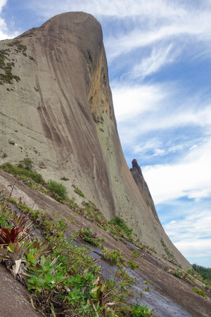 huge Pedra Azul rock formation, in Domingos Martins, Espirito Santo state, Brazil.の写真素材
