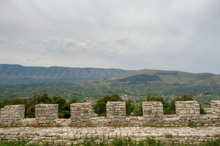 inside the walls of Berat Castle in Berat, Albania, a Unesco World Heritage Site.