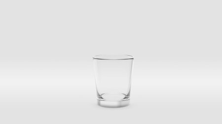 Small Glass For Souvenirs and Product Mockups on Studio Backgroundの写真素材