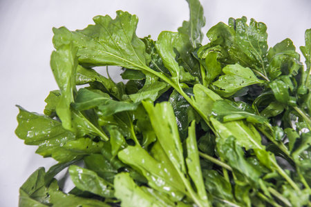 raw organic watercress fresh food photography, studio shot, green vegetables salad, antioxidant,...